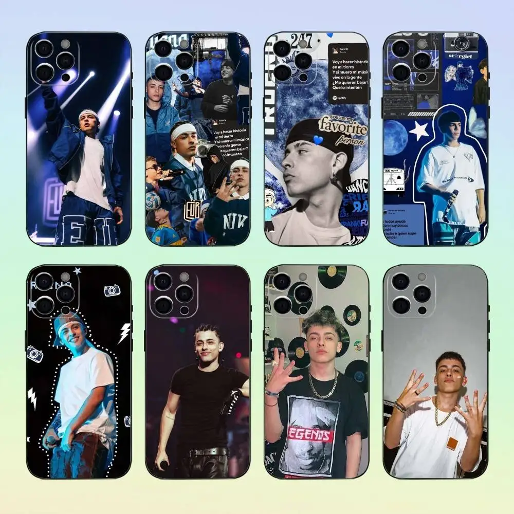 

Singer t-Trueno Phone Case For iPhone 17,16,15,14,13,12,11 ,Soft Silicone Black Cover