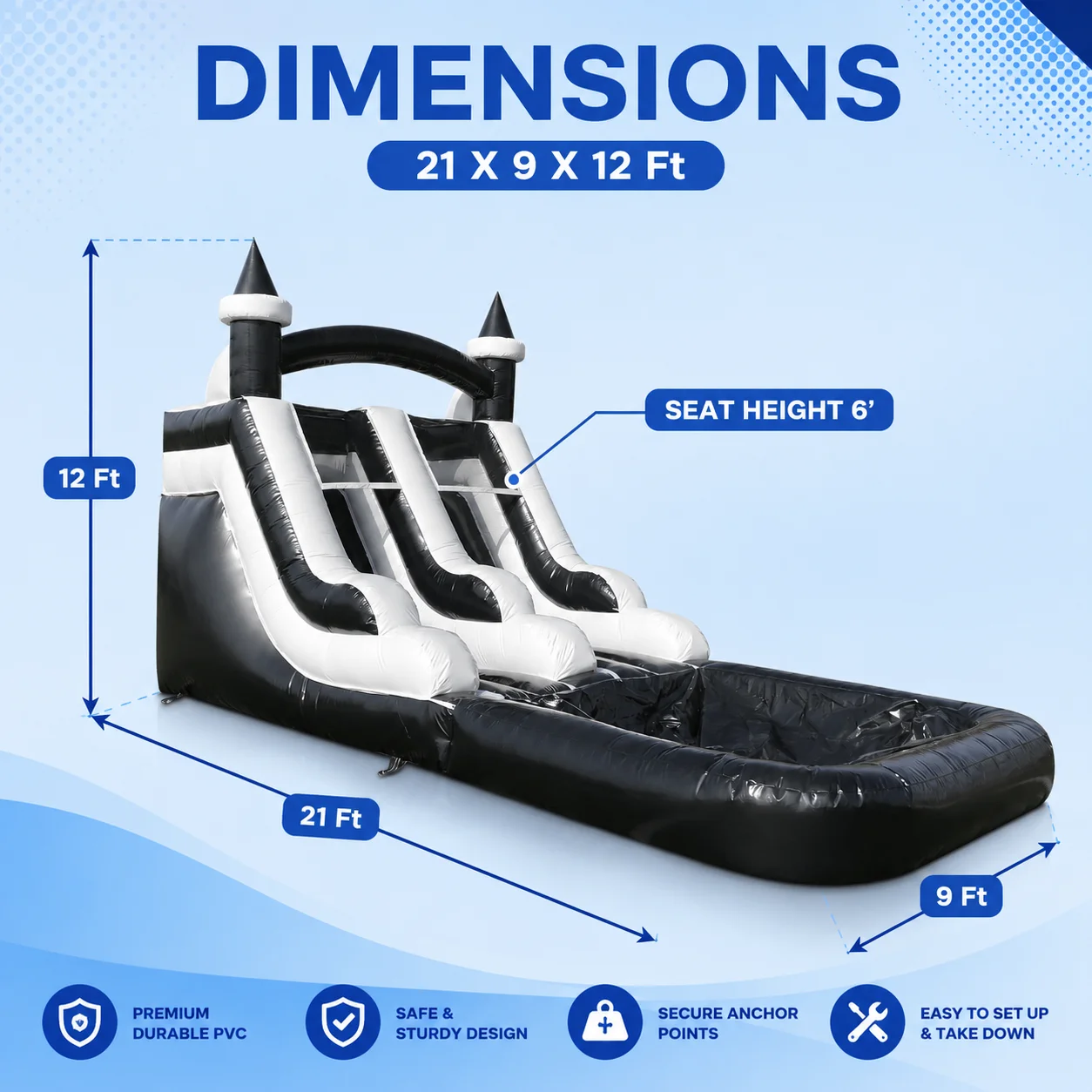 VANCEN (Zonder Blaasmachine) C - Kids Outdoor Inflatable Water Slide recensie en prijs