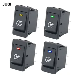 Joli à bascule KCD4 avec lumière, bouton poussoir LED, réaménagement automobile, antibrouillard, 2 positions, 4 broches, 12V, 35A