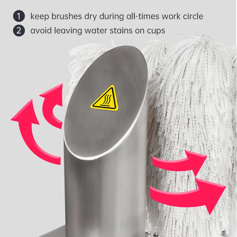 Heavybao High-Speed Glass Cup Polishing Machine for Bars and Restaurants