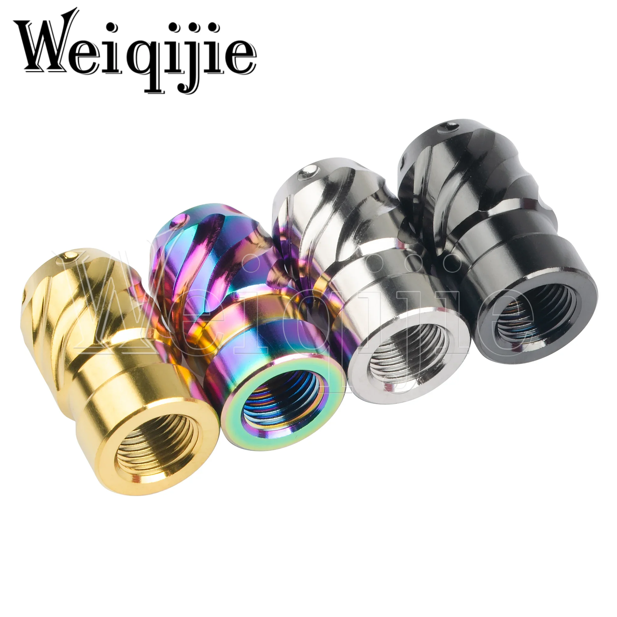 Weiqijie 2PCS Titanium American Valve Cap Universal Tire Dust Cover for Motorcycle Car Bicycle Valve Cap