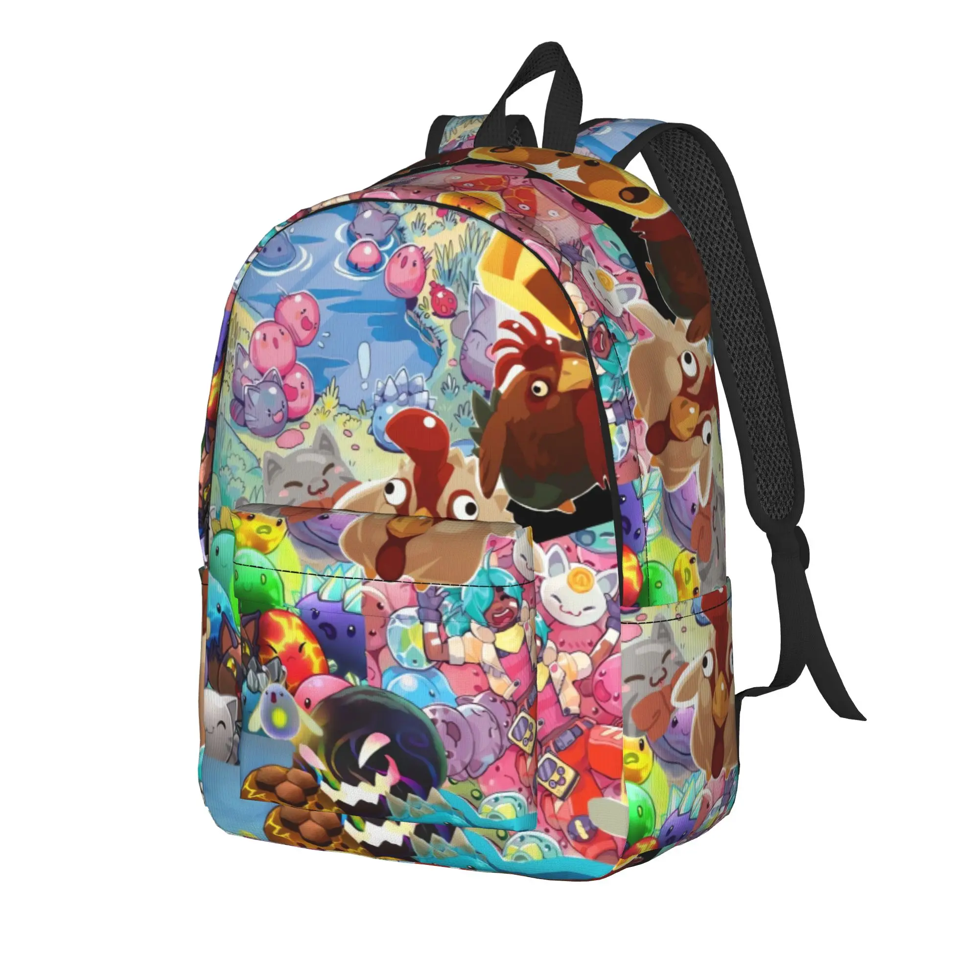 Fresh Scenic Slime Rancher Backpack  Unisex Polyester Cycling Backpacks Durable Kawaii School Bags Rucksack