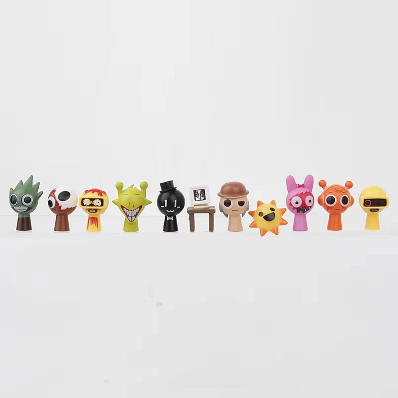 24/48pcs/Set Italian Brainrot Tung Tung Tung Sahur Sprunki Action Figure Toy Cartoon Movie Wenda Model Doll Figurines Kids Gift