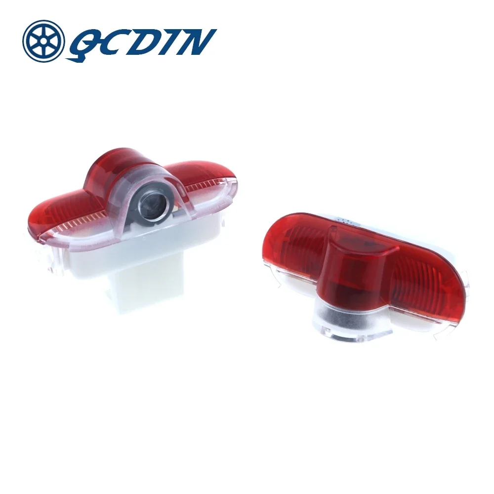 QCDIN for SEAT LED Car Door Logo Projector Lights Welcome Lights for SEAT Leon Alhambra Toledo Plug and Play Cupra Logo Lights