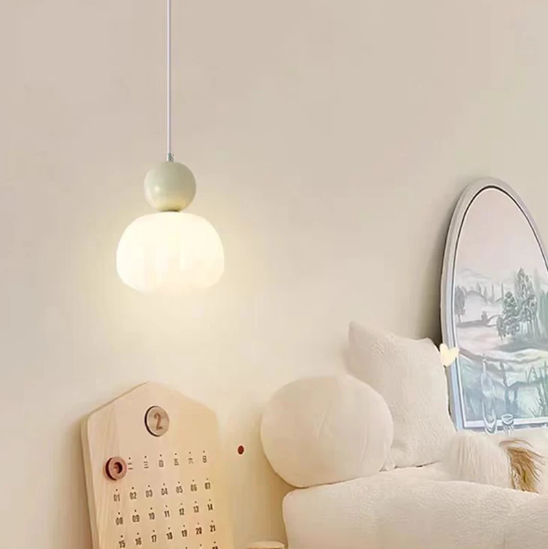 韓国のかわいいクリームスタイル-pe-アイアン-led-シャンデリア緑白寝室研究ダイニングルームの照明器具