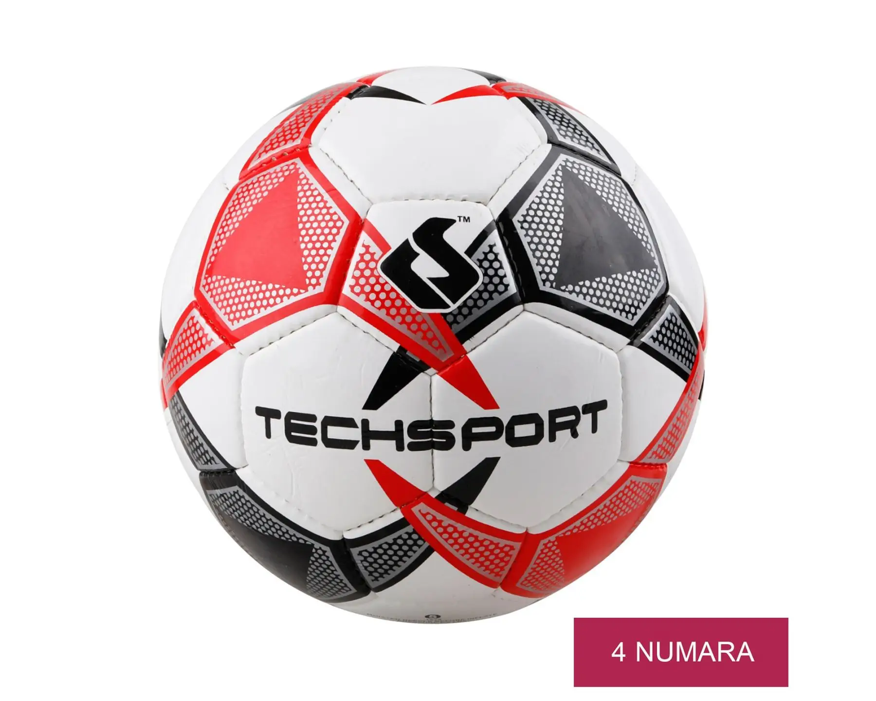 Techsport Soccer Ball High Durability Hand Stitched Training Balls Sports League Red Soccer Ball