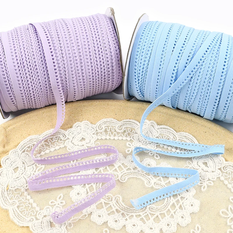 

2-20M Bra Shoulder Tape Elastic Band Wave Lace Strech Ribbon for Underwear Garment Curtain Decor Elasticity Strap DIY Supplies
