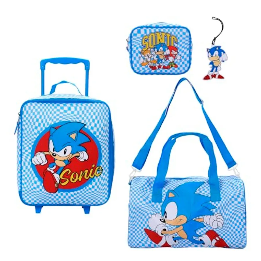 

' 4-Piece Travel Set With Suitcase, Duffle Bag, Toiletries Case, and Luggage Tag