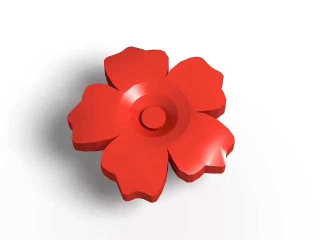 Small particle building block MOC 96487 Serrated petal headdress Decorative plant flower, gardening, assembled toy parts