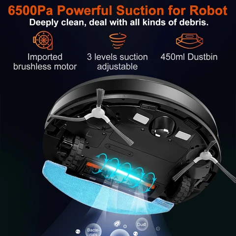 Робот-пылесос Abir Pad X9a, 32 Вт, беспроводной, влажная уборка, пылесборник