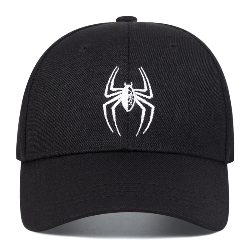 Unisex Spider Embroidery Baseball Caps Spring Autumn Outdoor Adjustable Casual Hats Sunscreen Hat