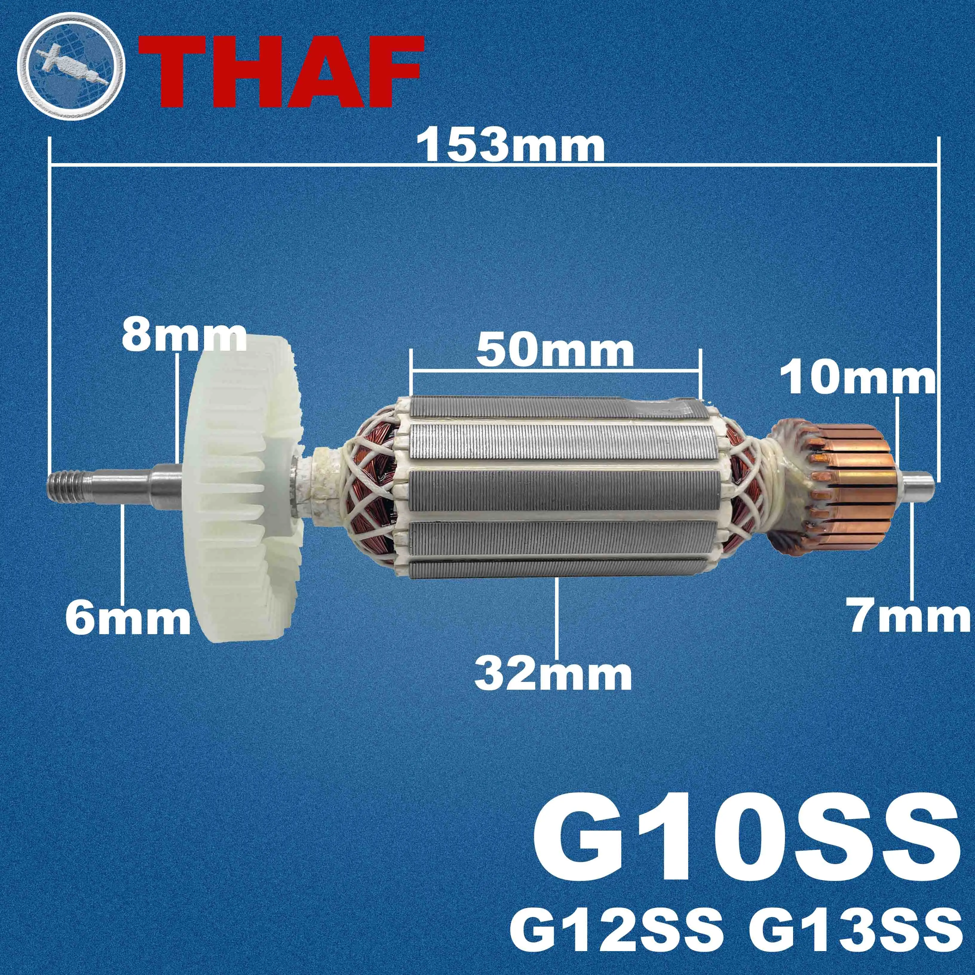 AC 220V 240V G10SS G12SS G13SS Armature Rotor For HITACHI Angle Grinder Spare Parts Grinder G 10SS G 12SS G 13SS