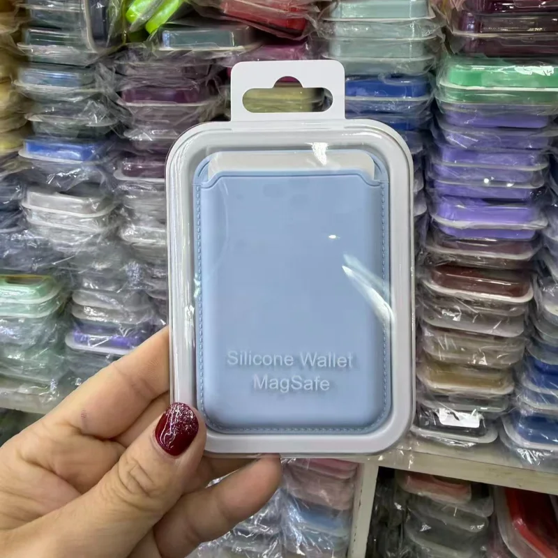 Candy Color Original Flüssigsilikon-Kartenetui für iPhone 17 ProMax 16 14 15 – Starke Magnetkraft für MagSafe Kartenlagerung und Geldbörse – Detail 6