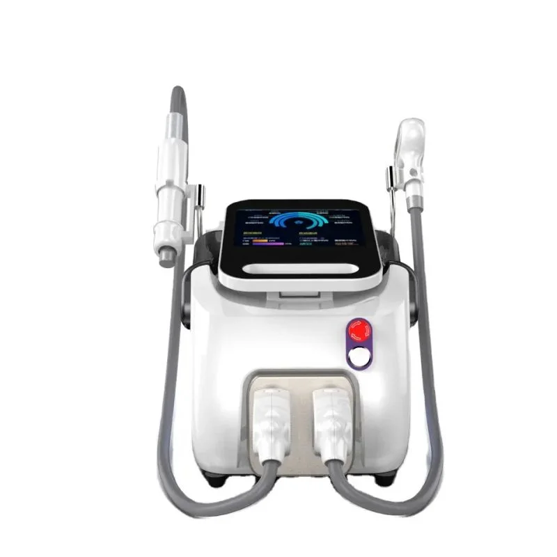 2 in 1 Two Handles Tattoo Hair Removal Q-Switched Nd Yag Laser 808nm Diode High Power Permanent Equipment Salon Spa Use 2500W