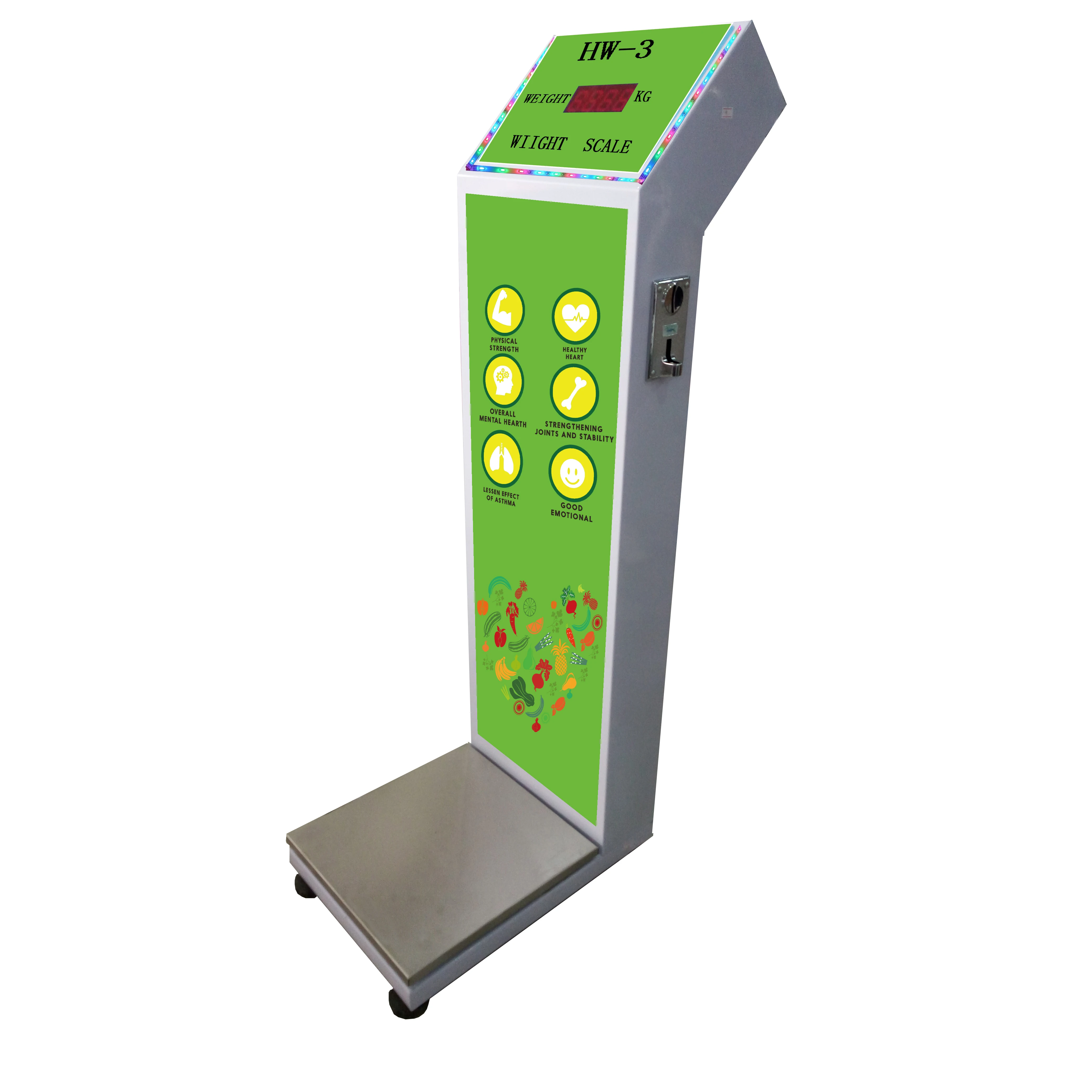 

Airport Hotel Use Coin Operated Gram Weight Scale Machine Price 300kg Digital Weight Machine