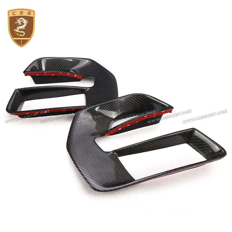 For Land Rover Range Rover Evoque 2012 2013 2014 2015 Car Front Bumper Air Vent Outlet Cover Trim Mesh Carbon Fiber Bodykits