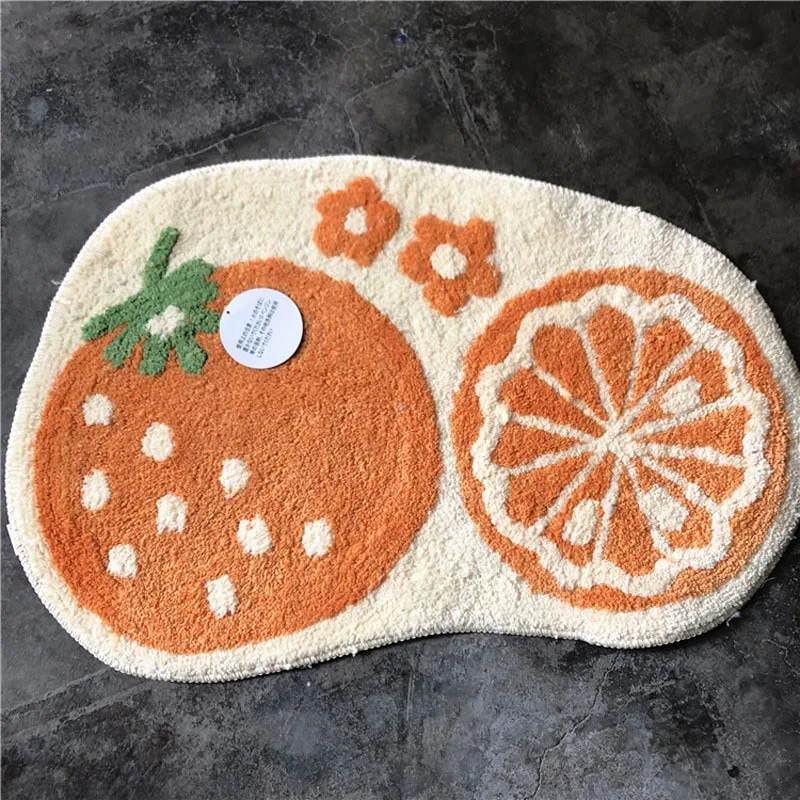 VIKAMA Cartoon Imitation Cashmere Carpet Bathroom Non-Slip Absorbable Door Mat Bedroom Entrance Bed Soft Comfortable Foot Mat