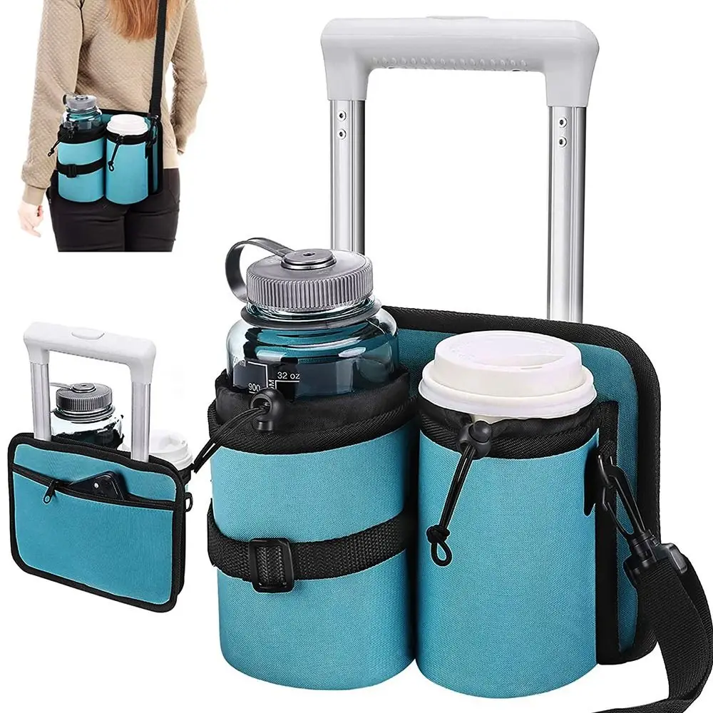 Home Thermal Insulation Drink Bag Free Hand Drink Caddy Luggage Travel Cup Holder