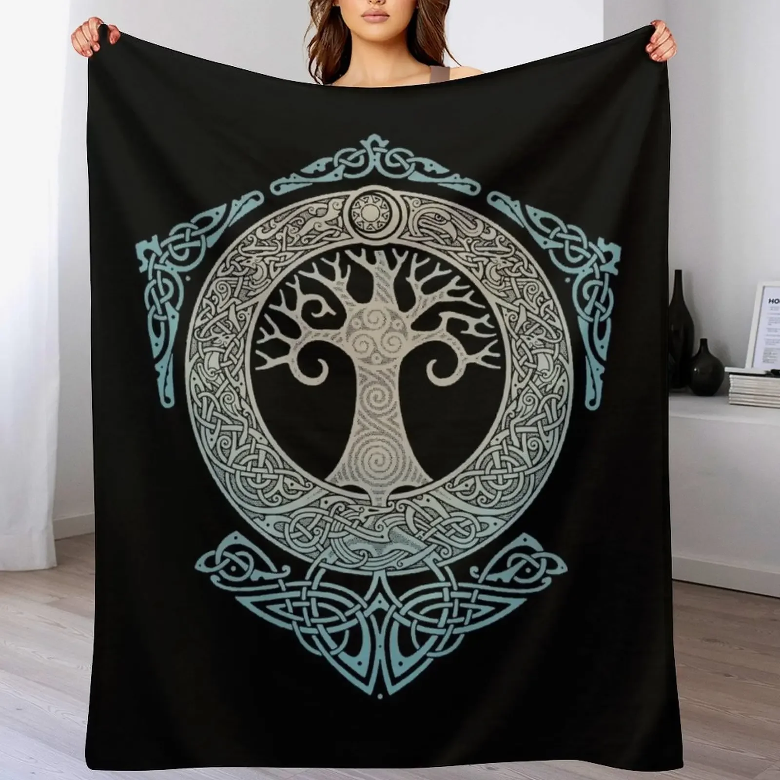 

YGGDRASIL.TREE OF LIFE. Throw Blanket Furrys Soft Big Nap for sofa Blankets