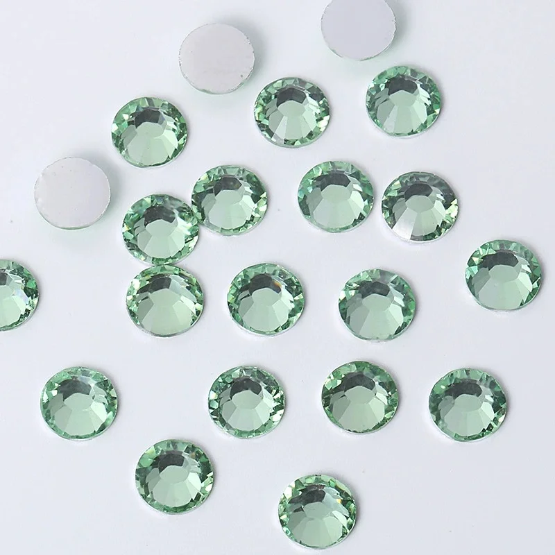 

3-6MM A15LightGreen Color Resin Flat Back Stone Facet Cut Structure Transparent Rhinestone Water Drill Glitters Accessories 500g