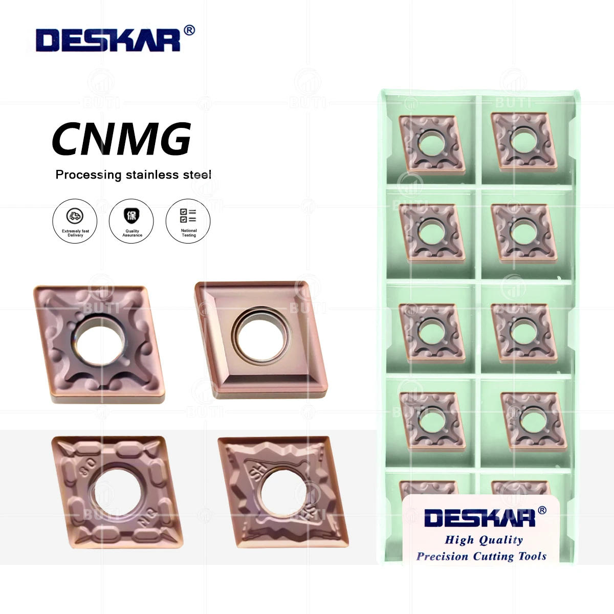 

DESKAR CNMG120404 CNMG120408 MA MS MQ HS MM LF6118 100% Original Carbide Inserts CNC Lathe Turning Tool Used For Stainless Steel