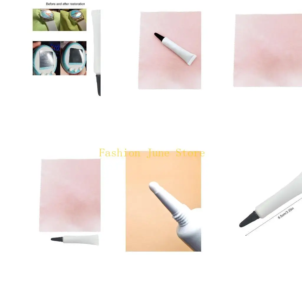 N5KA Sturdy Watch Crystals Scratch Repair Set with Polishing Pastes and Cleaning Cloth for Acrylics Glasses Craft Supplies