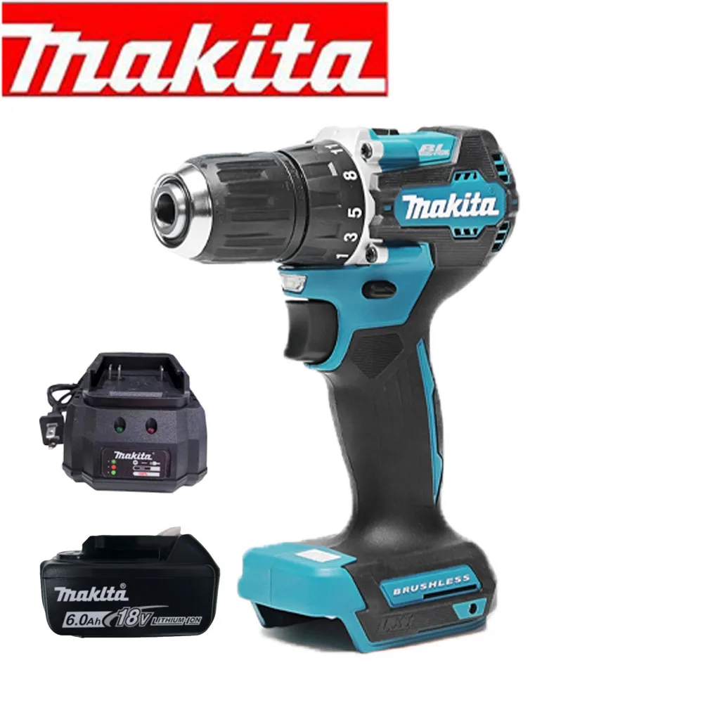 Imagem -02 - Makita-chave de Fenda Elétrica sem Fio Furadeira Manual Compacta Ferramentas Elétricas a Bateria de Lítio Ferramentas sem Fio 18v Ddf487