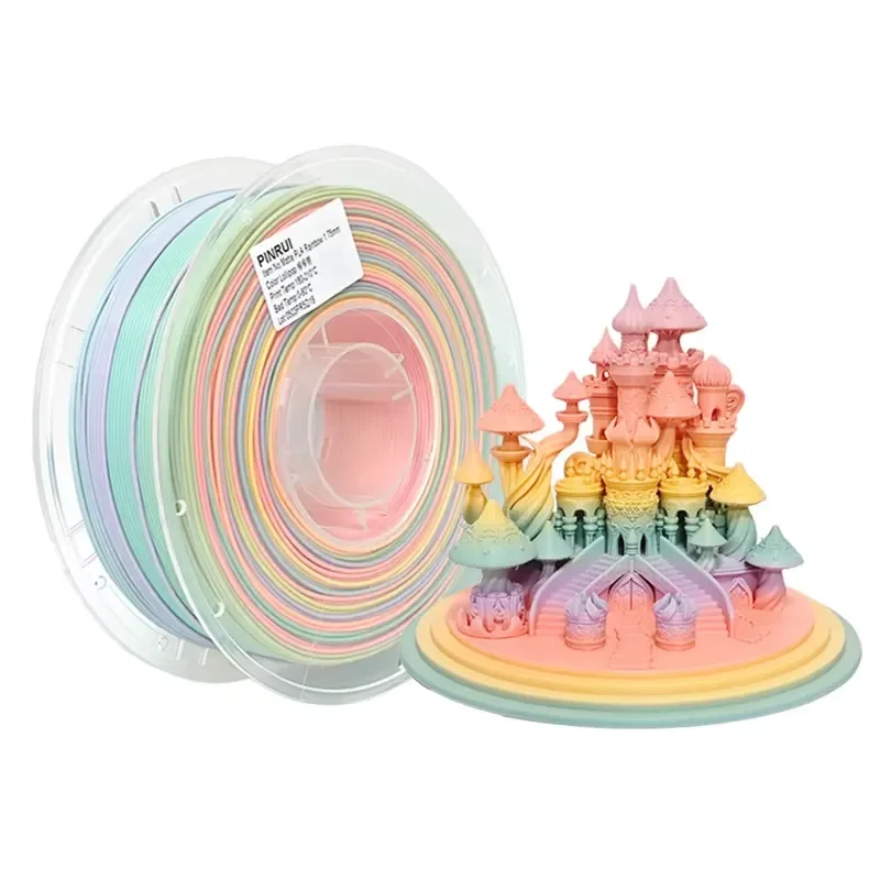 2026 3D Printing Consumables Multi-Color Gradient Matte Texture 3D Printing Material Rainbow Multi-Color Matte PLA Rods  7.14