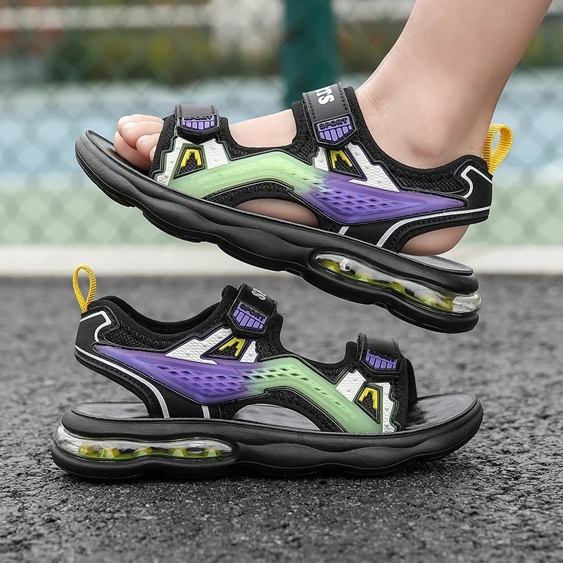 

Fashion New Breathable Lightweight Beach Shoes Wear Resistant Outdoor Versatile Beach Sandals for Kids Childrens Sandals Summer