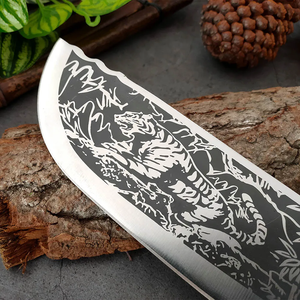 8 Inch 5CR15 Stainless Steel Kitchen Cleaver Knife Hand Forged Butcher Knife Meat Vegetables Cutter Knife For Kitchen Tools