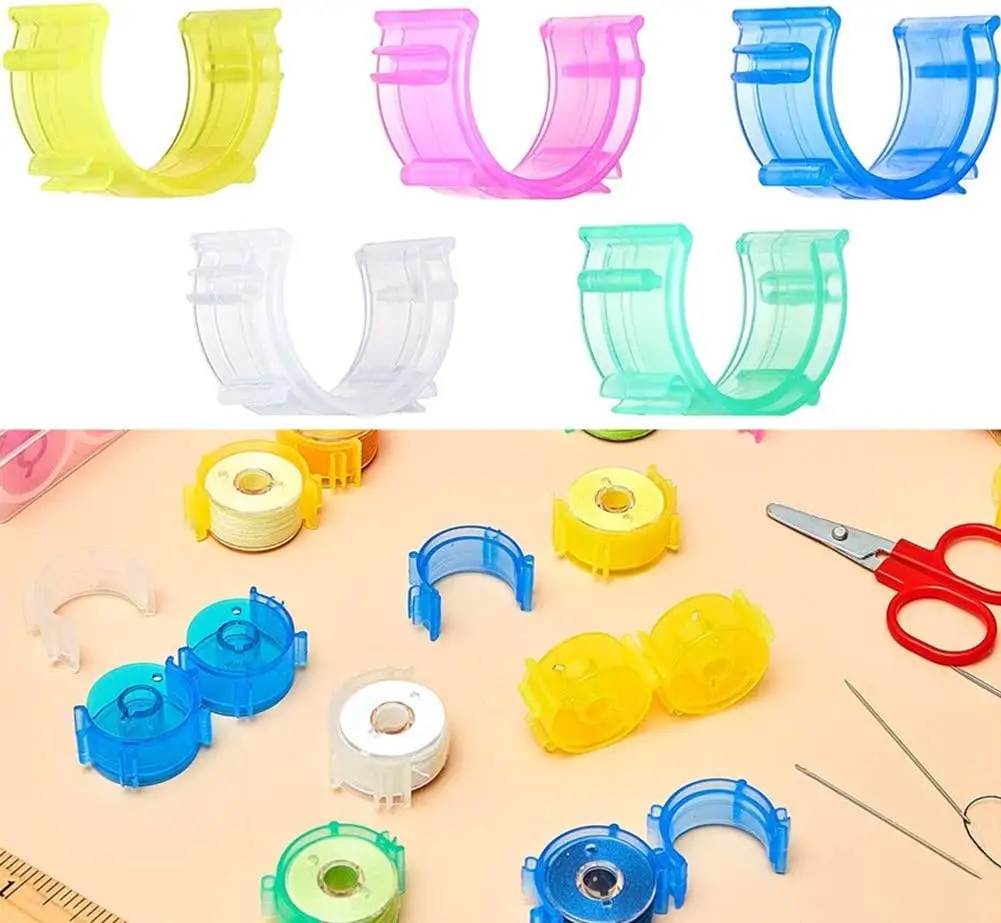 10-50pcs/Pack Sewing Bobbin Clips Sewing Tool Clip Accessory Bobbin Holder Clips Colorful Thread Clips Spool Holder Tool