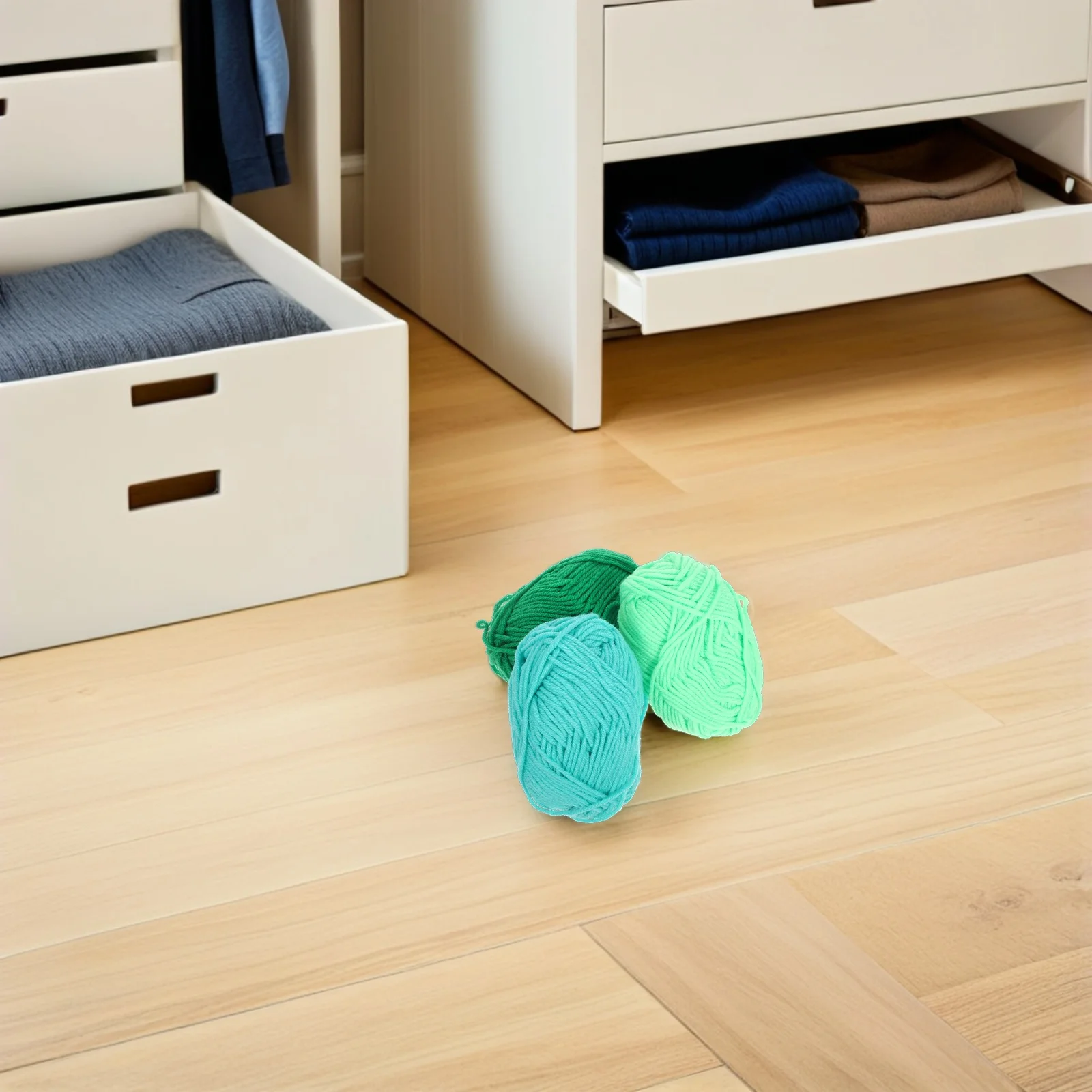 

8 Rolls Milk Cotton Knitting Yarn Colored Wool Accessories Green Child Multicolor Soft Four Strands Practical Durability No