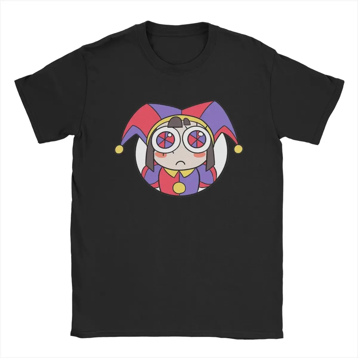 Summer harajuku Men's The Amazing Digital Circus  Pomni Head 100% Cotton Clothing Casual Crewneck Tee Shirt Original T-Shirt