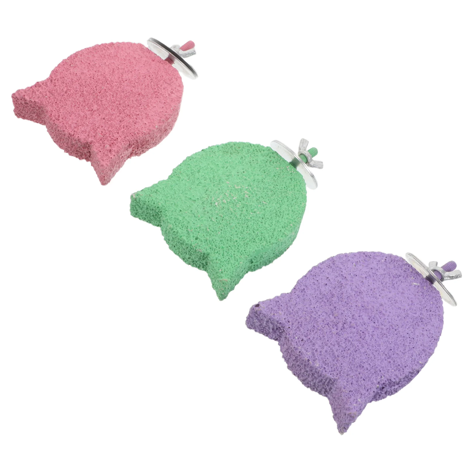 

3pcs Parrot Perch For Cage: Claw Care Grinding Surface Bird Cage Platform Stand Textured Grip Parakeets Cockatiels Colorful Beak