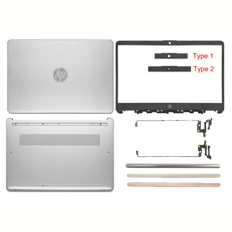 

New For HP 14-DQ 14-DR 14S-DR 14S-FR 14S-FQ TPN-Q221 Q242 LCD Back Cover Front Bezel Hinges Bottom Case Hinge Cover A B D Shell