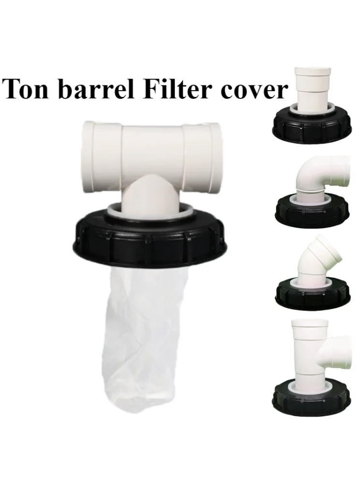 Ton Barrel Top Cover with Filter Bag IBC Ton Barrel Accessories Plastic Cap Resistant To Low Temperatures  Water Oil Can Be Used