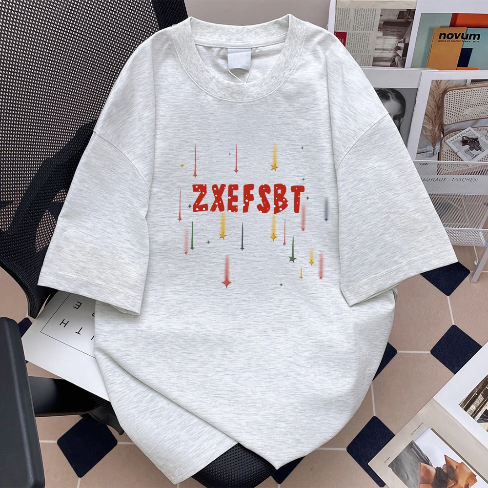

Американская футболка из чистого хлопка с принтом Splaed Ink Design, повседневная, модная, летняя, с круглым вырезом