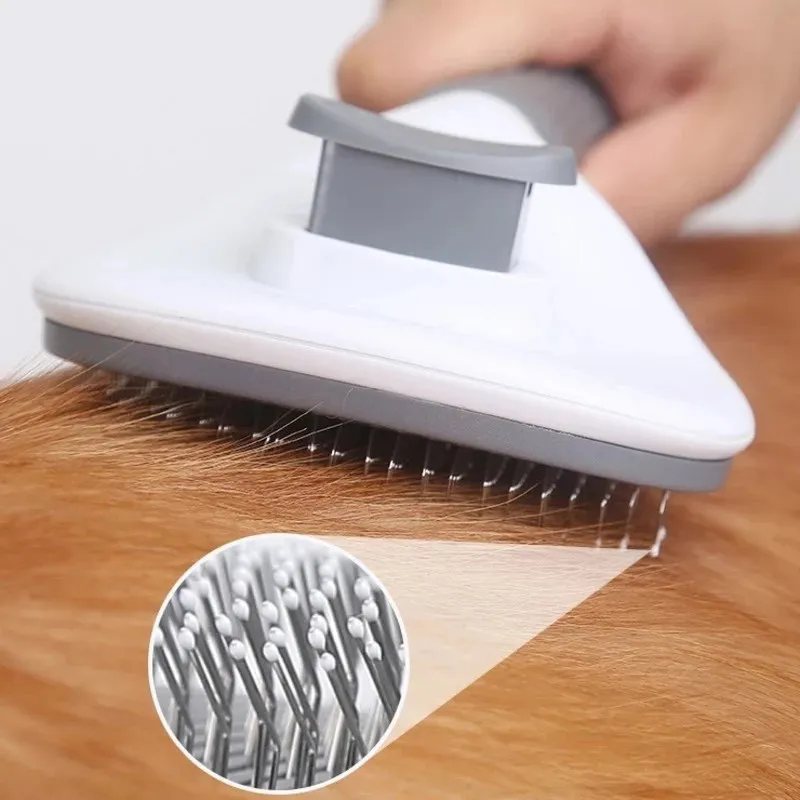 Dog Brush Cat Comb Pet Self Cleaning Hair Remover Brush For Dogs Cats Puppy Kitten Grooming Tools Dog Dematting Comb