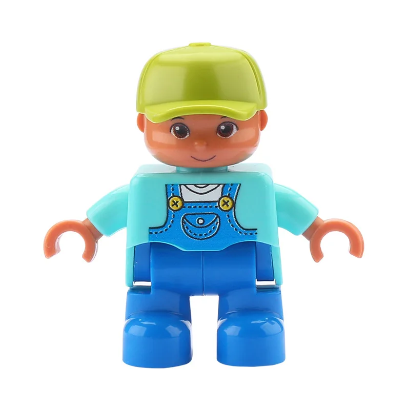 Grote bouwstenen Jongen Meisjes Familie Politieagenten Figuren Pop Compatibel Duplos Kinderen Kinderen Zelfsluitende stenen Assembleer speelgoed
