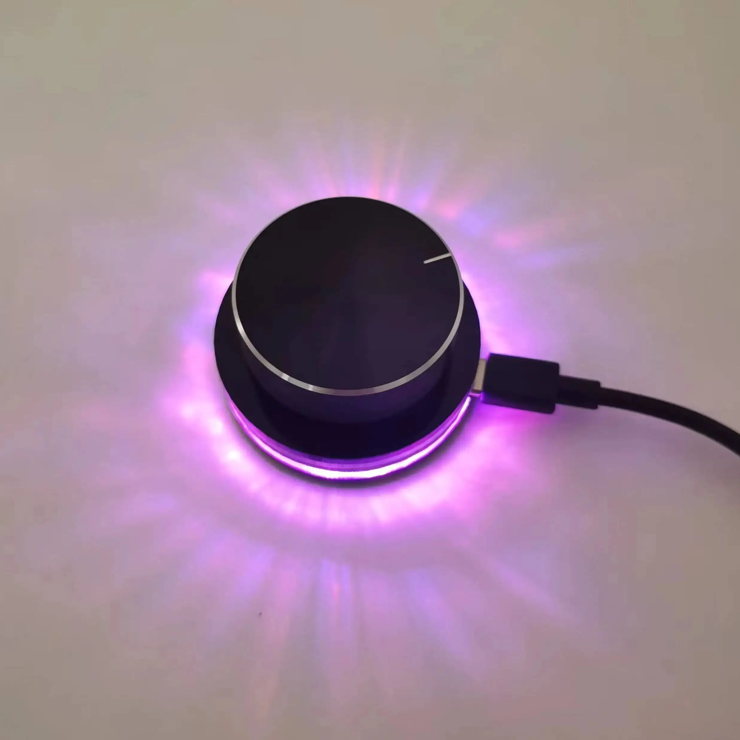 Controlador de volumen USB, perilla de Dial de superficie, soporte personalizado, teclas de atajo, Macro Prorgammable RGB