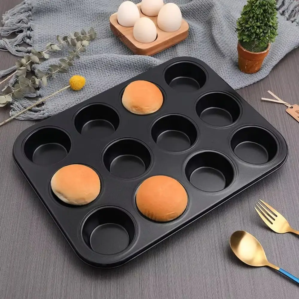 أدوات خبز 12/6 شبكة تشيز كيك عموم غير لاصق قابل للإزالة أسفل الكعك عموم الكربون الصلب قالب كب كيك صغير تورت البيض #2