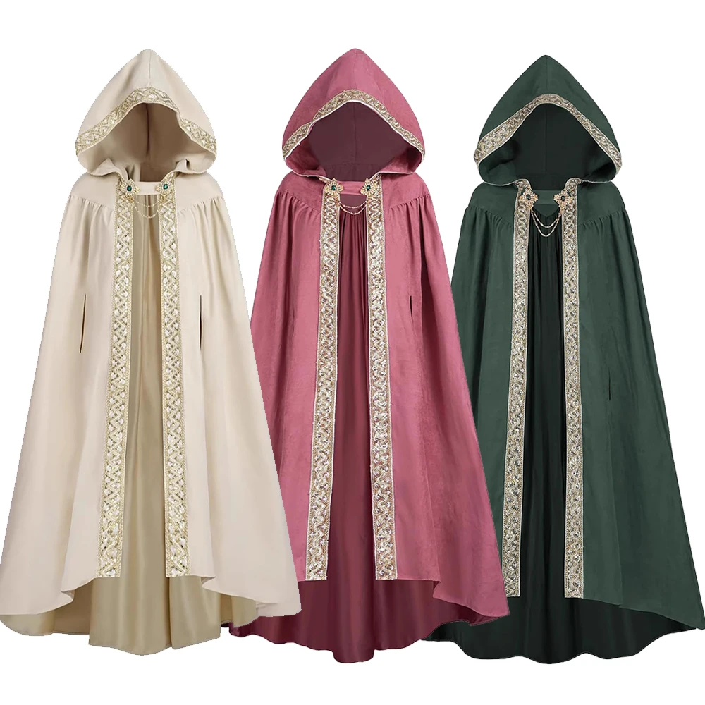 medieval-victorian-european-and-american-style-retro-countryside-satin-ribbon-edge-hooded-lace-up-cloak-anime-halloween-costume