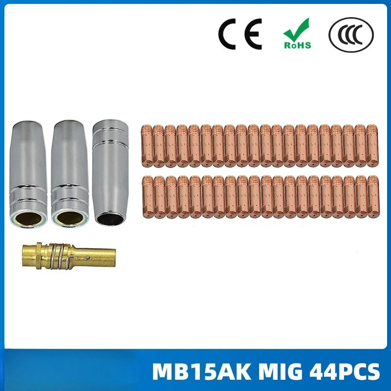 

MB15 conductive nozzle protection nozzle MB15AK protection nozzle MIG gas shielded welding gun 44PCS
