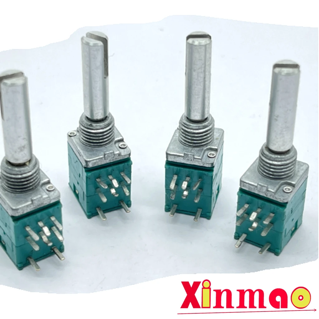 

ALPS RK09 прецизионный двойной потенциометр B30K с нажимным переключателем, длина вала 22 мм