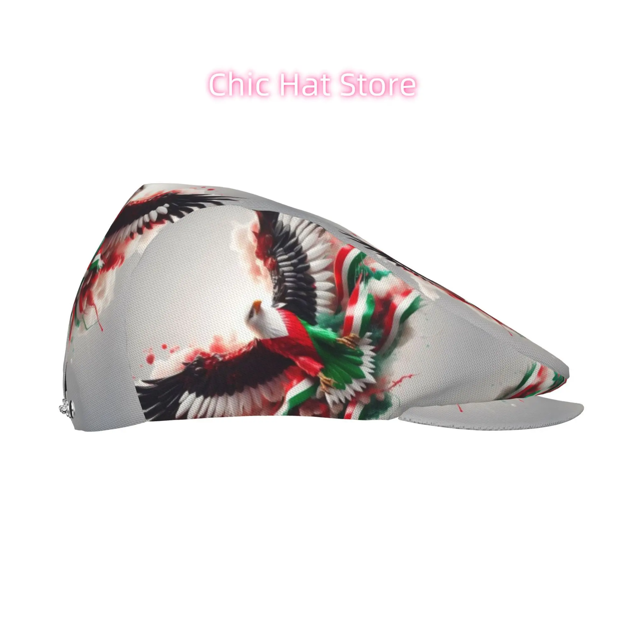 1pc Eagle Soaring Colored Smoke All-over Print Flat-top Hats for Men and Women, Newsboy Caps, Berets, Irish Hats, Driver Caps,