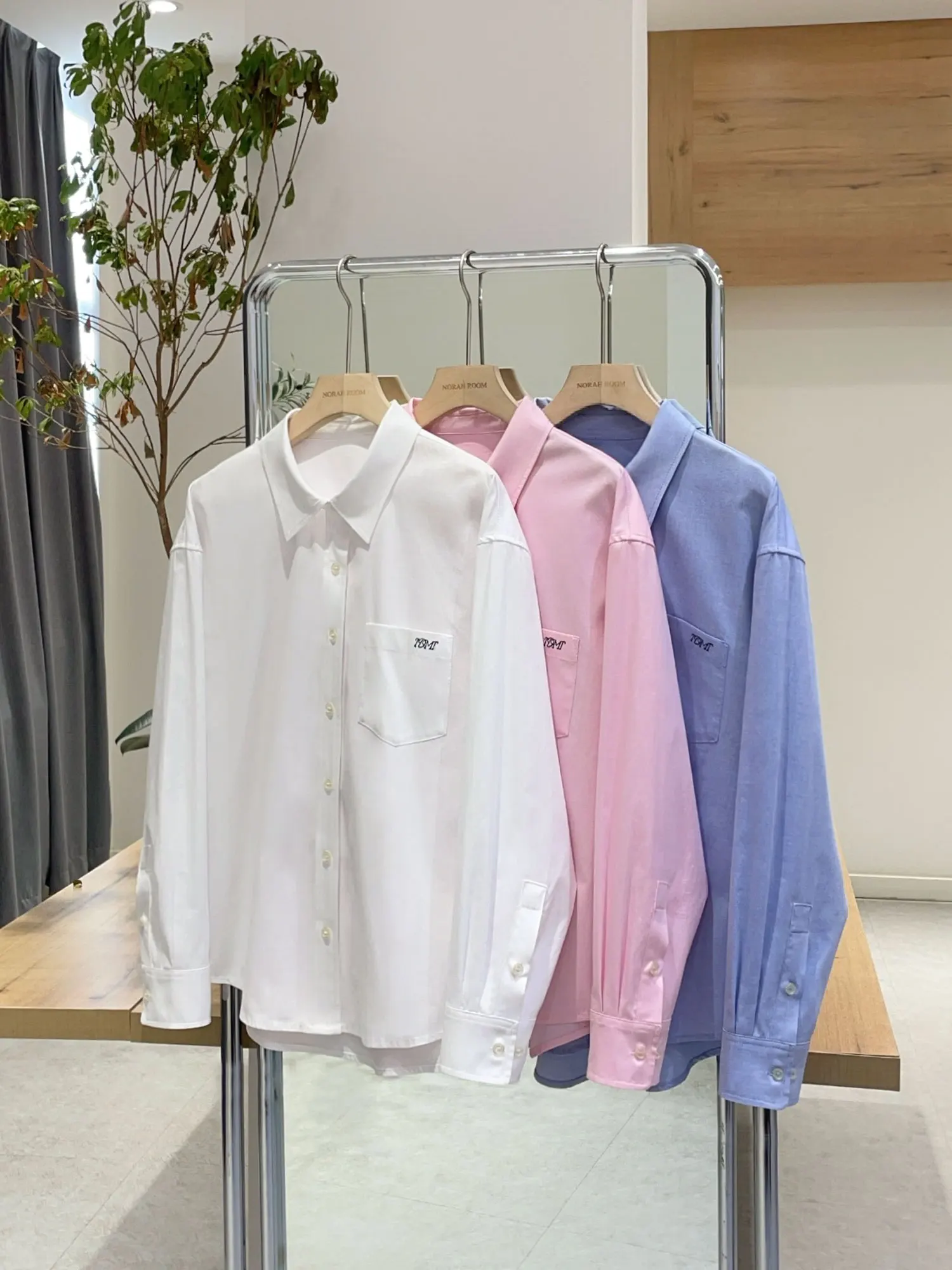 

Brand Casual Versatile Embroidered irt TDMT Spring 2025 New Collection Korean Sle Straight Cut Cotton Collar