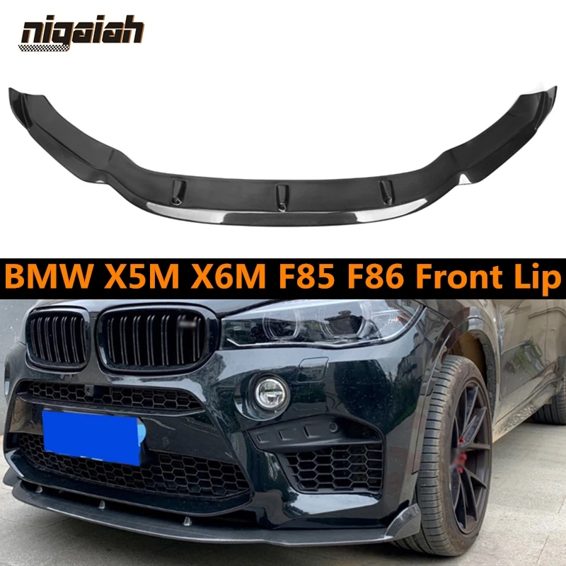 Dry Carbon Fiber Front Lip For Bmw F85 F86x5mx6m Modified Carbon Fiber Lip Haman Front Head Shovel Spoiler