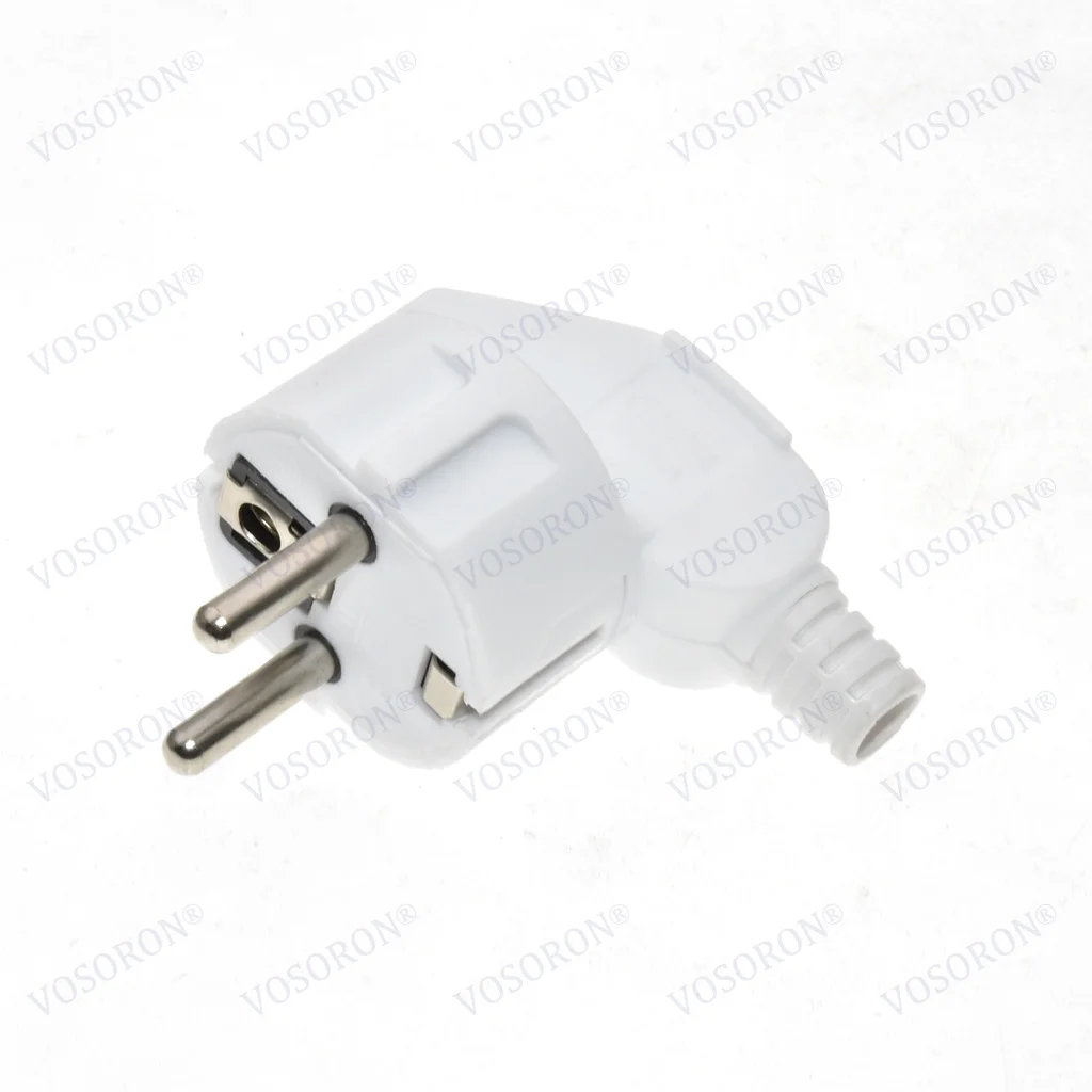 1pcs Rewirable EU Schuko Plug Socket, European Grounded 2 Pin Electrical Socket, Rewire Socket DIY Assembled