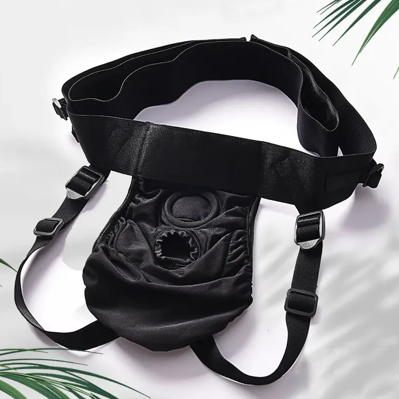 رجل ملابس داخلية رياضية مع ثقب قابل للتعديل حزام الخصر على ملخصات تسخير سراويل قضيب جلدي السروال للذكور النساء الأزواج