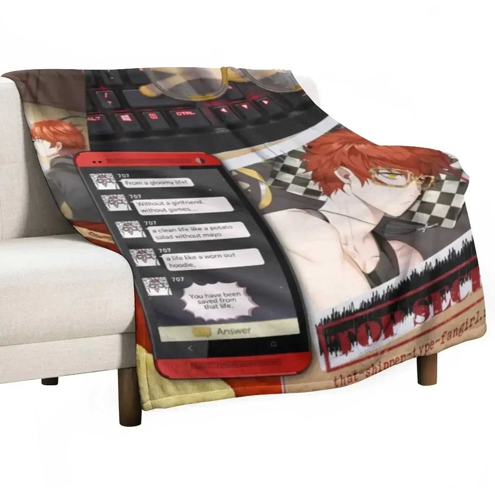 

MysMe - 707 Throw Blanket Multi Use Warm Blanket for Living Room Bedroom